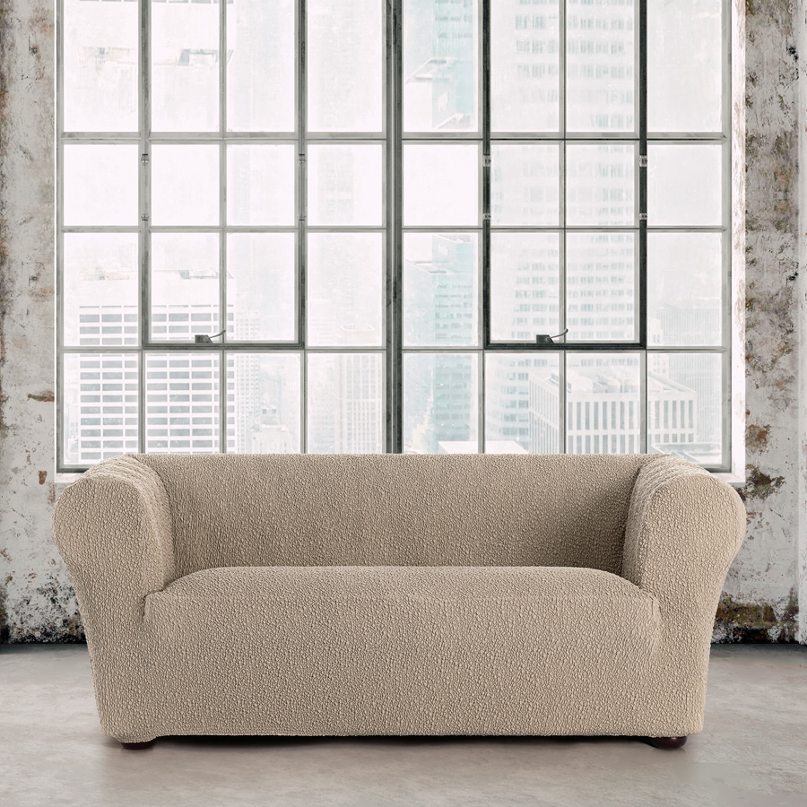 Κάλυμμα για Διθέσιο τύπου Chesterfield-Klippan Διπλής Ελαστικότητας Newhome Roc 11 Σκούρο Μπεζ