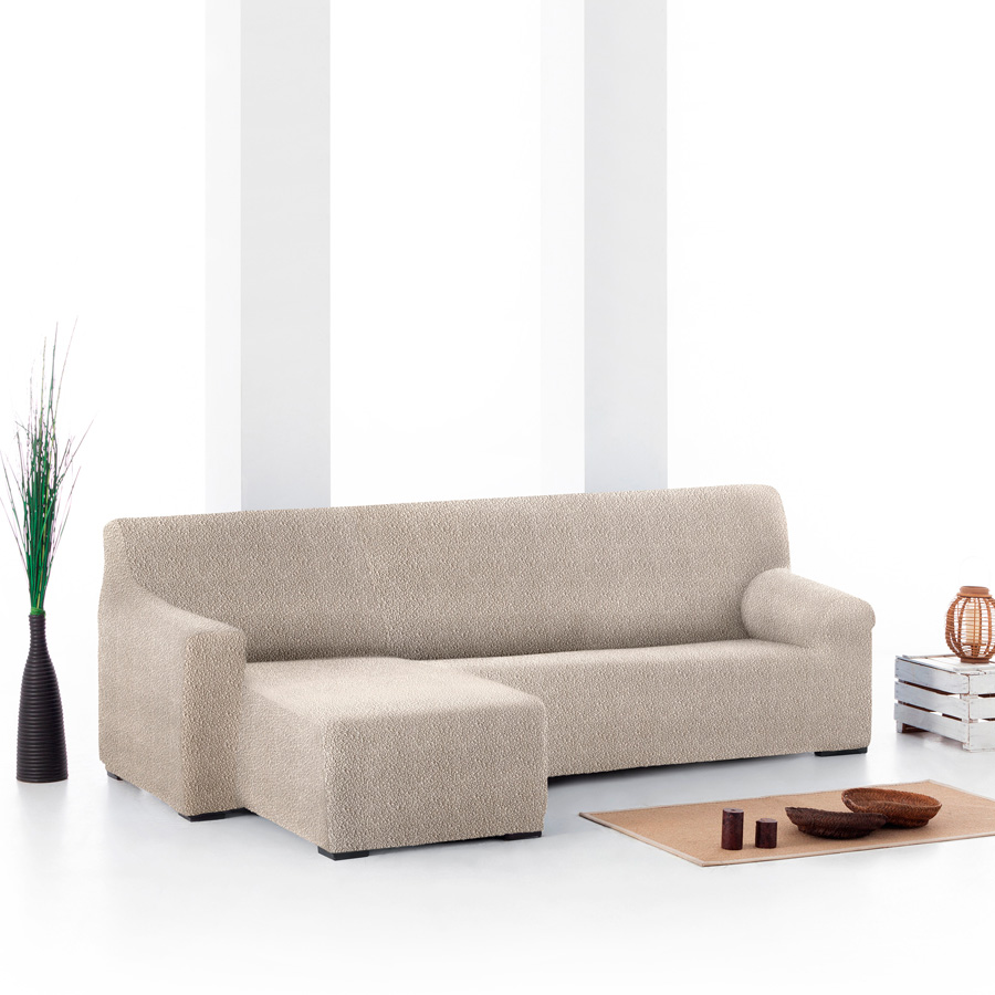 Κάλυμμα γωνιακού καναπέ (250-360) αριστερή γωνία, κοντό μπράτσο Newhome Roc 00 εκρού