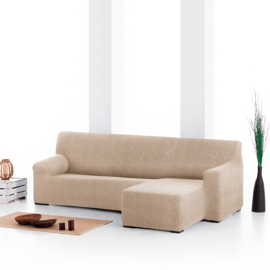 Κάλυμμα γωνιακού καναπέ (250-360) δεξιά γωνία, κοντό μπράτσο Newhome Roc 01 Μπεζ