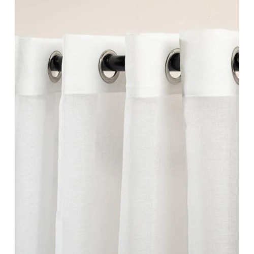 Έτοιμη Κουρτίνα με Κρίκους-Τρουκς (140x260) Ημιδιάφανη Μονόχρωμη Newhome Tulip 1001-53