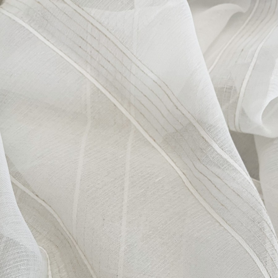 Έτοιμη Κουρτίνα με Κρίκους-Τρουκς (140x260) Ημιδιάφανη Με Ρίγες Newhome Tulip 1001-57