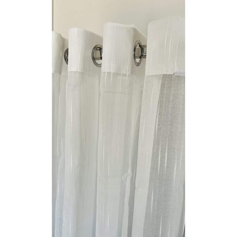 Έτοιμη Κουρτίνα με Κρίκους-Τρουκς (140x260) Ημιδιάφανη Newhome Tulip 1001-27