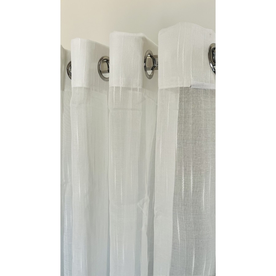 Έτοιμη Κουρτίνα με Κρίκους-Τρουκς (140x260) Ημιδιάφανη Newhome Tulip 1001-27