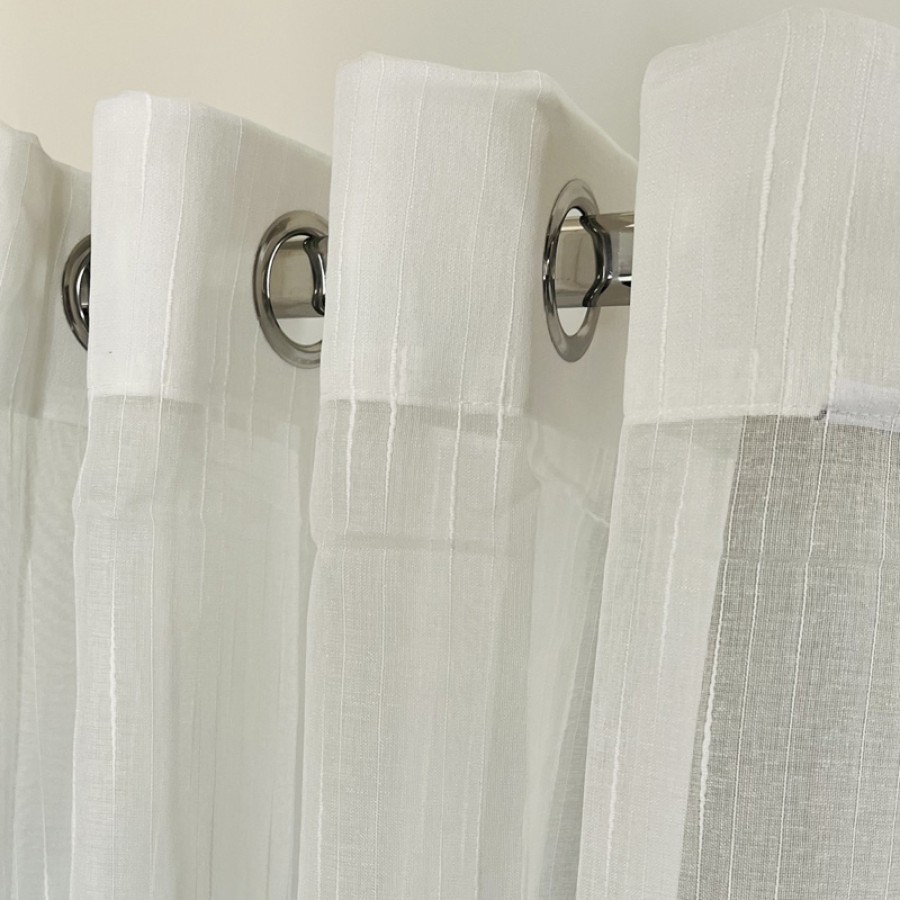 Έτοιμη Κουρτίνα με Κρίκους-Τρουκς (140x260) Ημιδιάφανη Newhome Tulip 1001-27