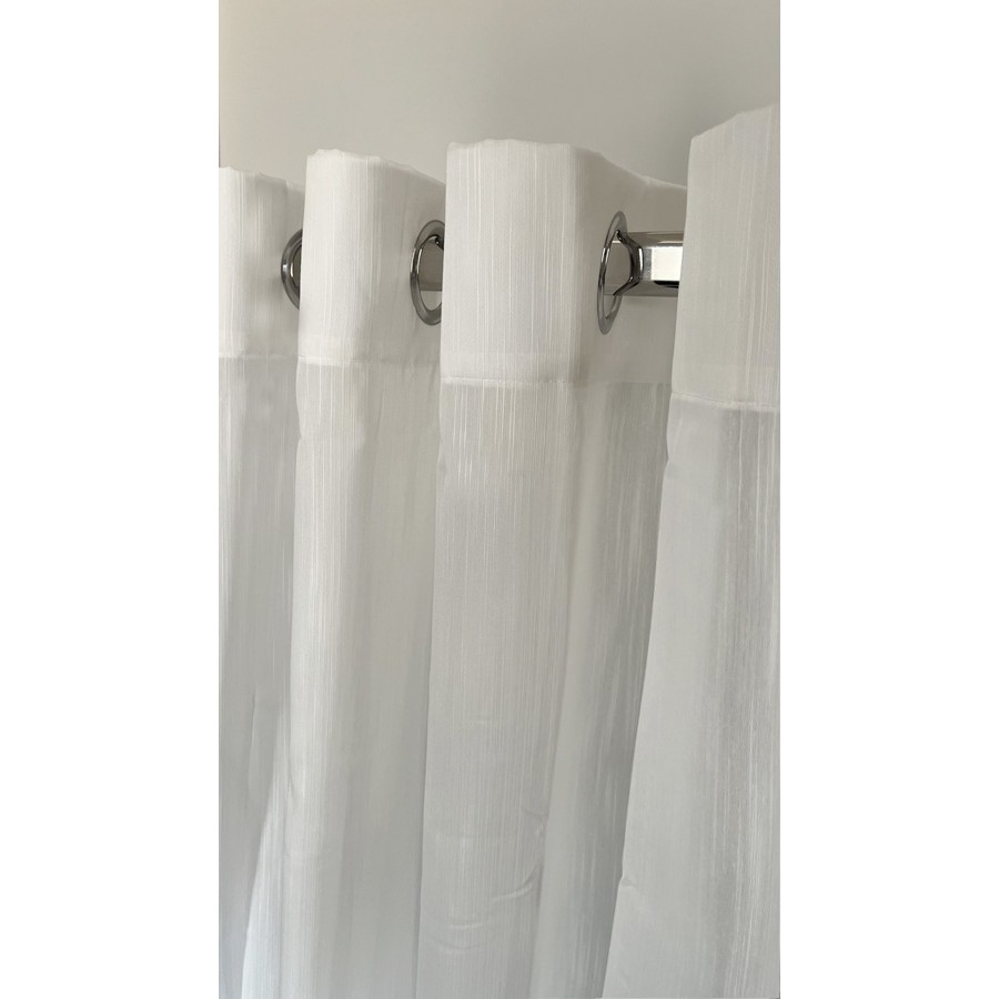 Έτοιμη Κουρτίνα με Κρίκους-Τρουκς (140x260) Ημιδιάφανη Μονόχρωμη Newhome Tulip 1003-17