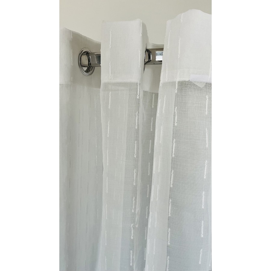 Έτοιμη Κουρτίνα με Κρίκους-Τρουκς (140x260) Ημιδιάφανη Μονόχρωμη Newhome Tulip 1003-16