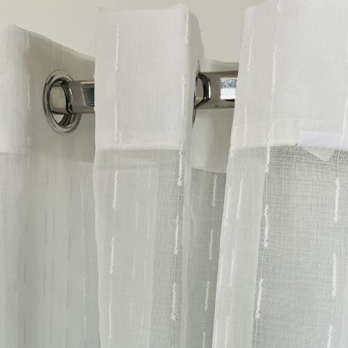 Έτοιμη Κουρτίνα με Κρίκους-Τρουκς (140x260) Ημιδιάφανη Μονόχρωμη Newhome Tulip 1003-16