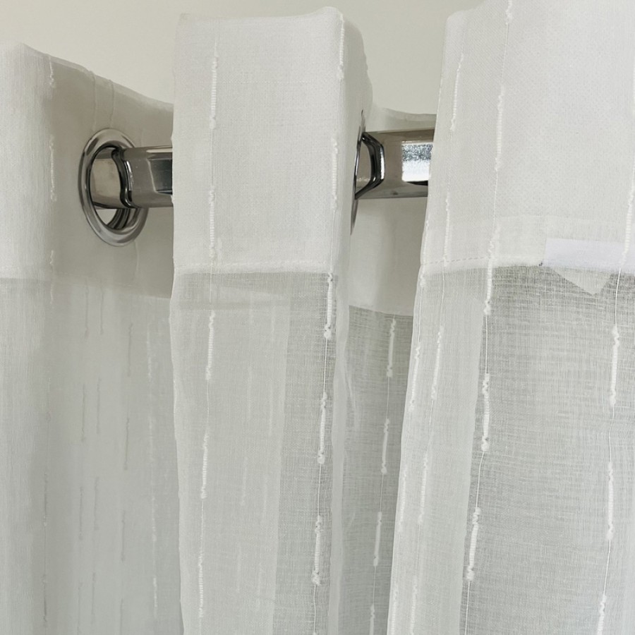 Έτοιμη Κουρτίνα με Κρίκους-Τρουκς (140x260) Ημιδιάφανη Μονόχρωμη Newhome Tulip 1003-16