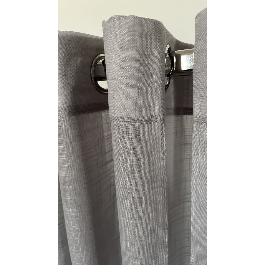 Έτοιμη Κουρτίνα με Κρίκους-Τρουκς (140x260) Ημιδιάφανη Μονόχρωμη Newhome Tulip 1003-41