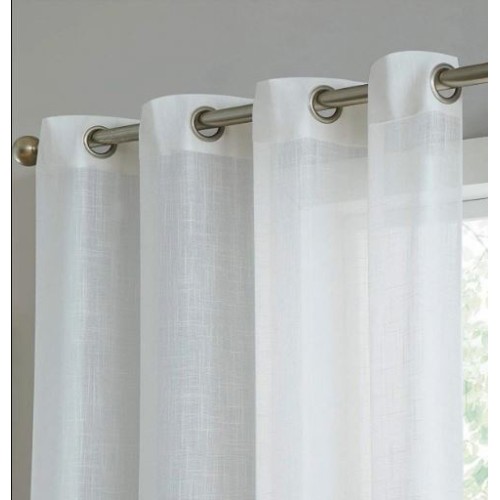 Έτοιμη Κουρτίνα με Κρίκους-Τρουκς (140x260) Ημιδιάφανη Μονόχρωμη Newhome Tulip 1001-13