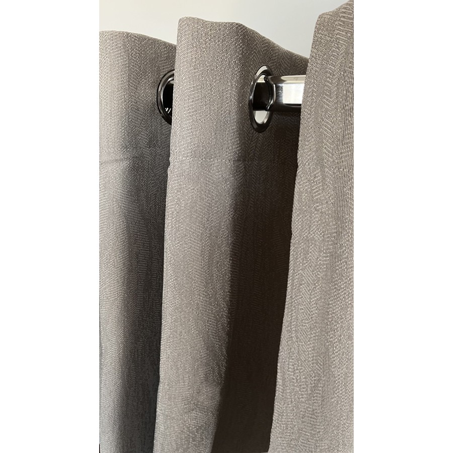 Έτοιμη Κουρτίνα με Κρίκους-Τρουκς (140x260) Μονόχρωμη Newhome Dimout Daisy 1337-6 Taupe