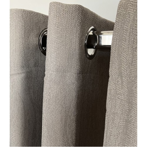 Έτοιμη Κουρτίνα με Κρίκους-Τρουκς (140x260) Μονόχρωμη Newhome Dimout Daisy 1337-6 Taupe