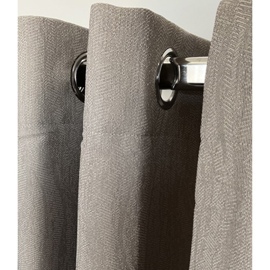 Έτοιμη Κουρτίνα με Κρίκους-Τρουκς (140x260) Μονόχρωμη Newhome Dimout Daisy 1337-6 Taupe