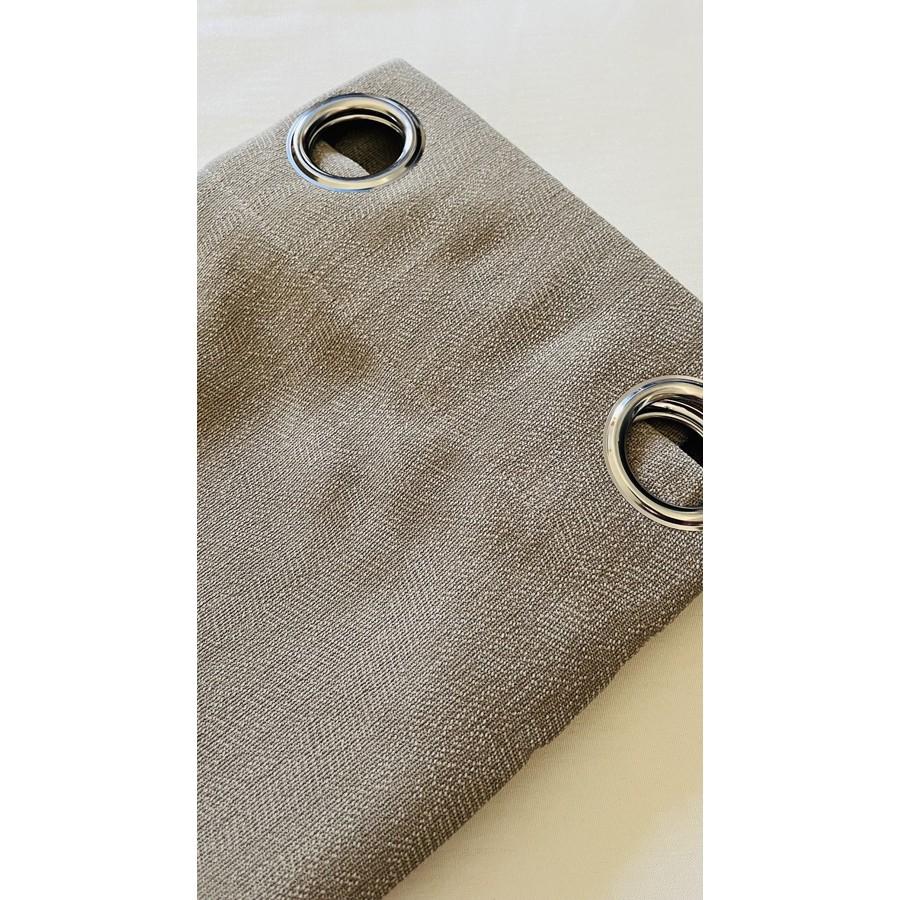 Έτοιμη Κουρτίνα με Κρίκους-Τρουκς (140x260) Μονόχρωμη Newhome Dimout Daisy 1337-6 Taupe