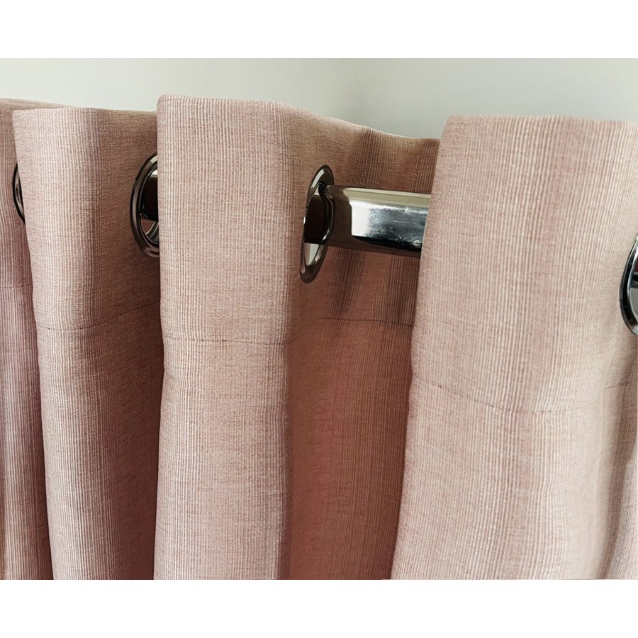 Έτοιμη Κουρτίνα με Κρίκους-Τρουκς (140x260) Μονόχρωμη Newhome Daisy 1035-13 Pink