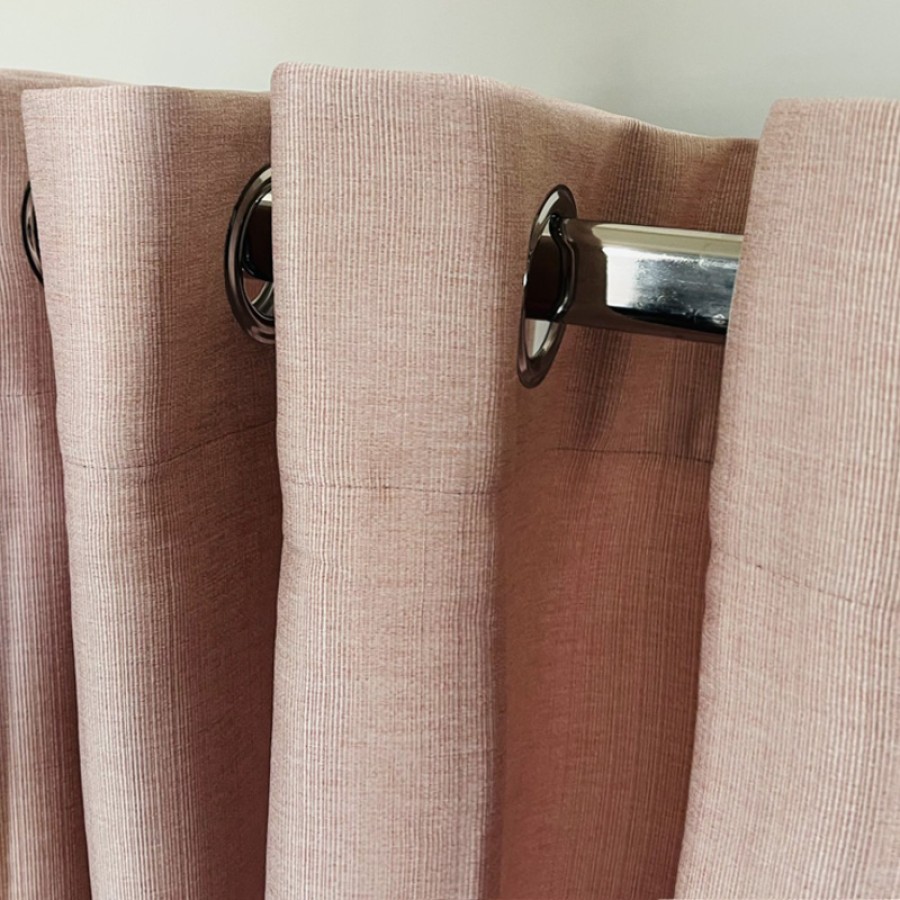 Έτοιμη Κουρτίνα με Κρίκους-Τρουκς (140x260) Μονόχρωμη Newhome Daisy 1035-13 Pink