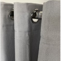 Έτοιμη Κουρτίνα με Κρίκους-Τρουκς (140x260) Μονόχρωμη Newhome Dimout Daisy 1337-5 Light Grey