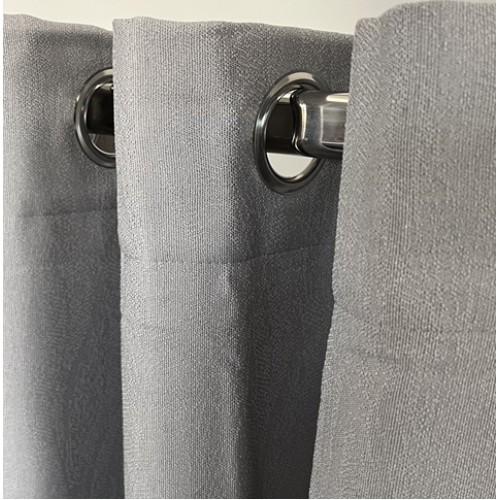 Έτοιμη Κουρτίνα με Κρίκους-Τρουκς (140x260) Μονόχρωμη Newhome Dimout Daisy 1337-5 Light Grey