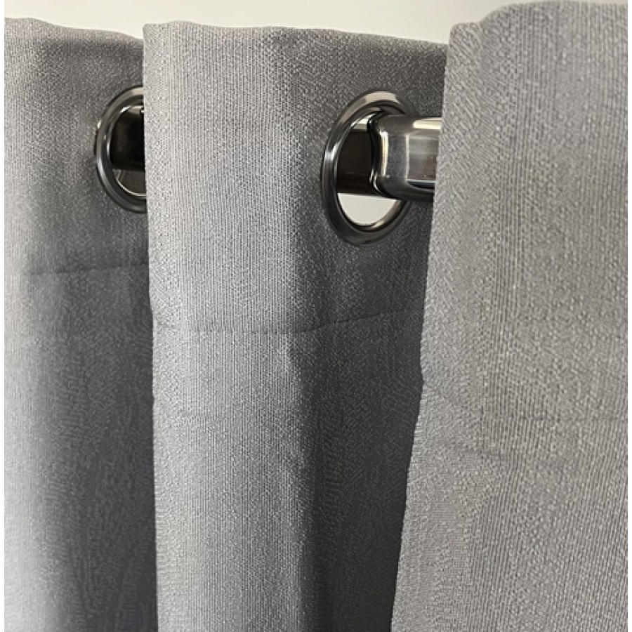 Έτοιμη Κουρτίνα με Κρίκους-Τρουκς (140x260) Μονόχρωμη Newhome Dimout Daisy 1337-5 Light Grey