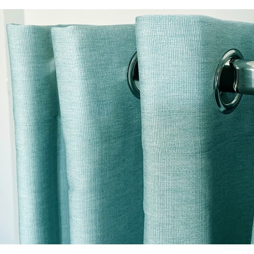 Έτοιμη Κουρτίνα με Κρίκους-Τρουκς (140x260) Μονόχρωμη Newhome Daisy 1035-11 Aqua