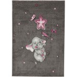 Χαλί Παιδικό (160x230) Φριζέ Atlantis Carousel 1253 γκρι με ελεφαντάκι