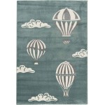 Χαλί Παιδικό (133x195) Φριζέ Atlantis Carousel 1276 μέντα με αερόστατα