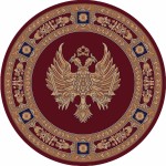 Εκκλησιαστικό Χαλί Στρογγυλό (Διαμέτρου 100εκ.) με αετό με φτερά Atlantis Orthodoxia 1000 Κόκκινο