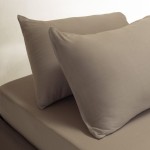 Σετ Κατωσέντονο με Μαξιλαροθήκες Υπέρδιπλο (180x200+35) Με Λάστιχο Melinen Jersey Greige