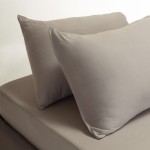 Σετ Κατωσέντονο με Μαξιλαροθήκες Διπλό (160x200+35) Με Λάστιχο Melinen Jersey Light Grey