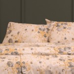 Σετ Σεντόνια Φανελένια Μονά (170x260) Melinen Winter Line Peonia Grey