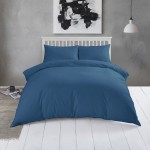 Κατωσέντονο με Λάστιχο Διπλό (160x200+32) Βαμβακερό Melinen Urban Line Blue