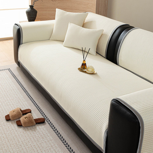 Ριχτάρι-Ανώστρωμα για Τριθέσιο Καναπέ (90x210) Αντιολισθητικό Melinen August Ecru