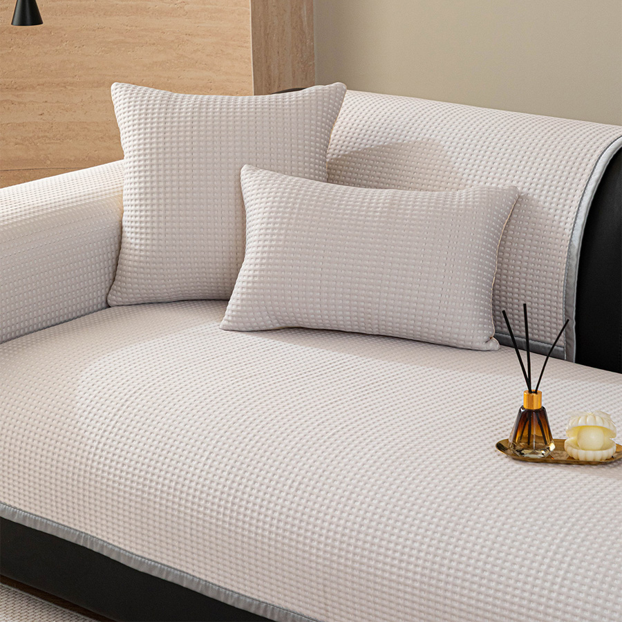 Ριχτάρι-Ανώστρωμα για Τριθέσιο Καναπέ (90x210) Αντιολισθητικό Melinen August Silver