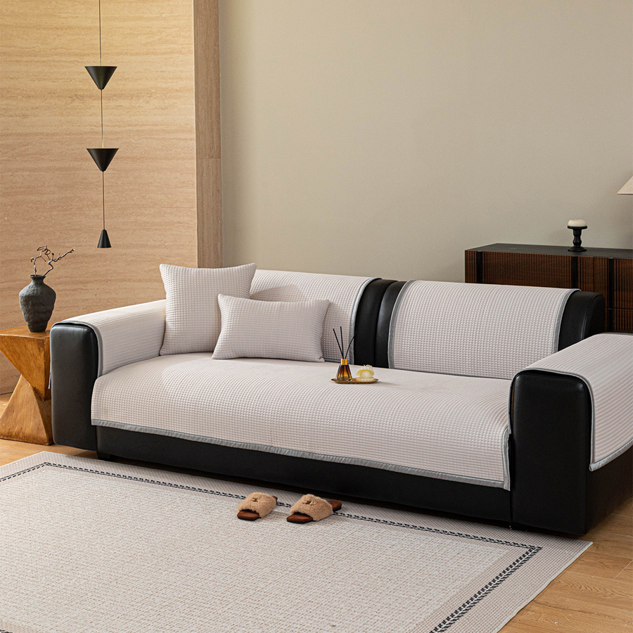 Ριχτάρι-Ανώστρωμα για Τριθέσιο Καναπέ (90x210) Αντιολισθητικό Melinen August Silver