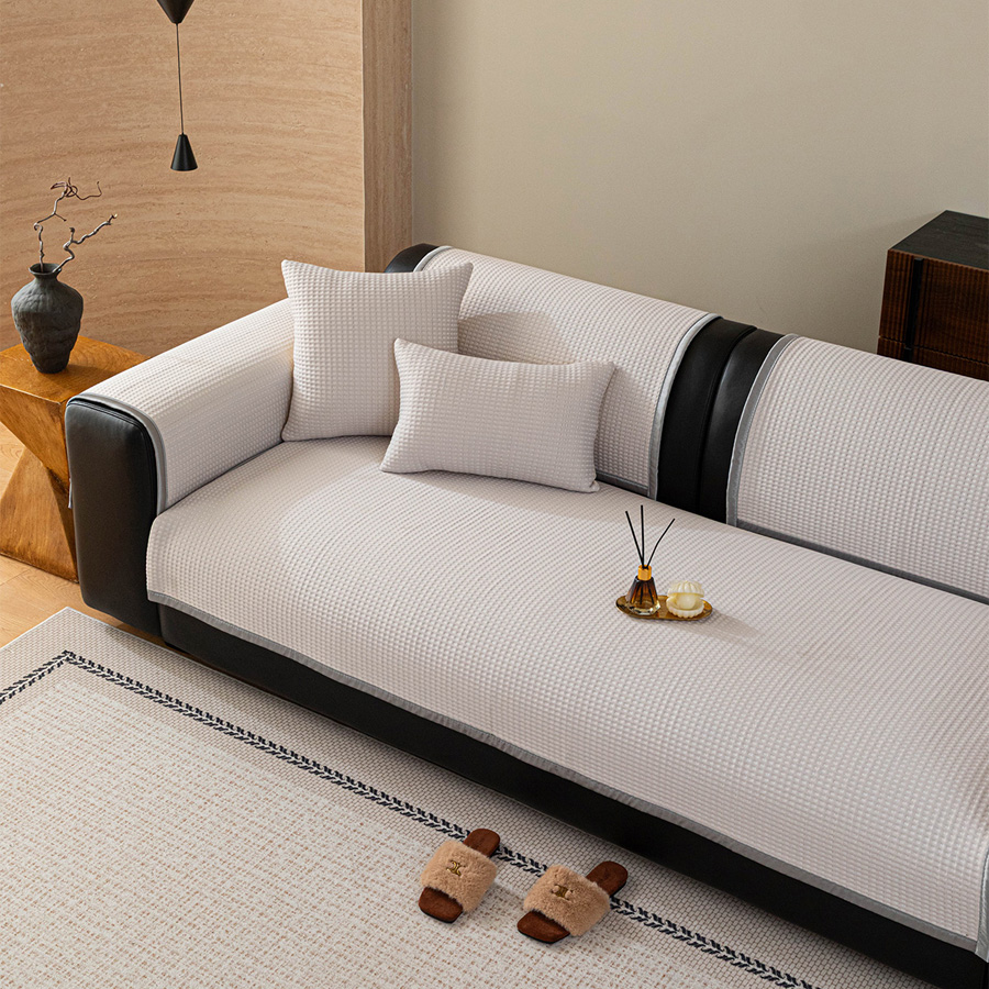 Ριχτάρι-Ανώστρωμα για Τριθέσιο Καναπέ (90x210) Αντιολισθητικό Melinen August Silver