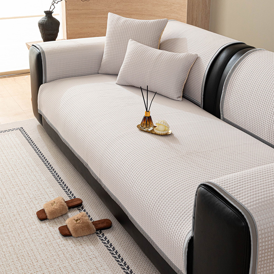 Ριχτάρι-Ανώστρωμα για Τριθέσιο Καναπέ (90x210) Αντιολισθητικό Melinen August Silver