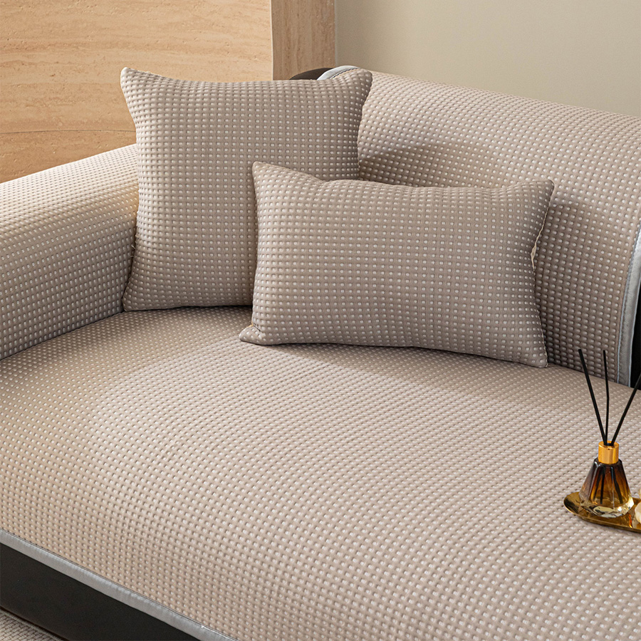 Ριχτάρι-Ανώστρωμα για Τριθέσιο Καναπέ (90x210) Αντιολισθητικό Melinen August Taupe