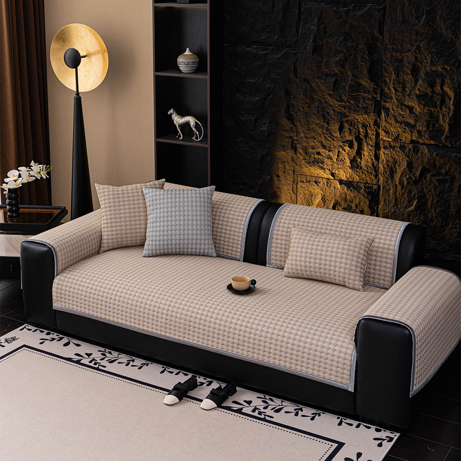 Μπράτσο | Πλάτη Καναπέ (90x90) Αντιολισθητικό Melinen Soleil Greige