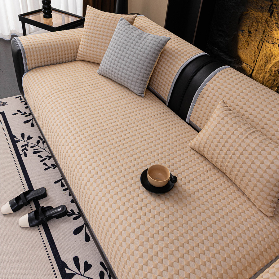 Ριχτάρι-Ανώστρωμα για Διθέσιο Καναπέ (90x180) Αντιολισθητικό Melinen Soleil Beige