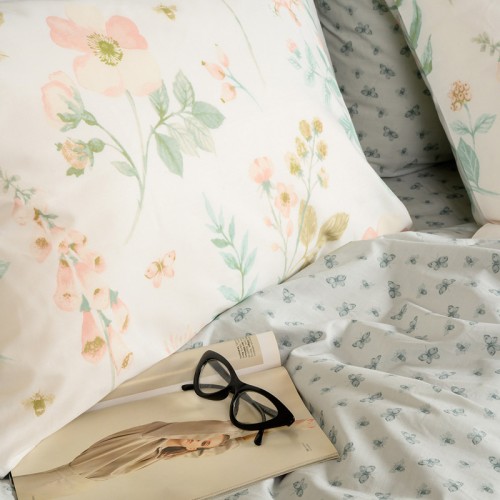 Σετ Σεντόνια Μονά (170x270) Με Λάστιχο Βαμβάκι/Πολυέστερ Melinen Casual Line Dolores Pastel