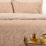 Παπλωματοθήκη Μονή (165x245) Διπλής όψης Βαμβάκι/Πολυέστερ Melinen Casual Line Leo Mocca