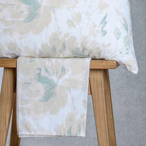 Κατωσέντονο Διπλό (160x200+32) Με Λάστιχο + Μαξιλαροθήκες Melinen Casual Line Mini Anabelle Aqua