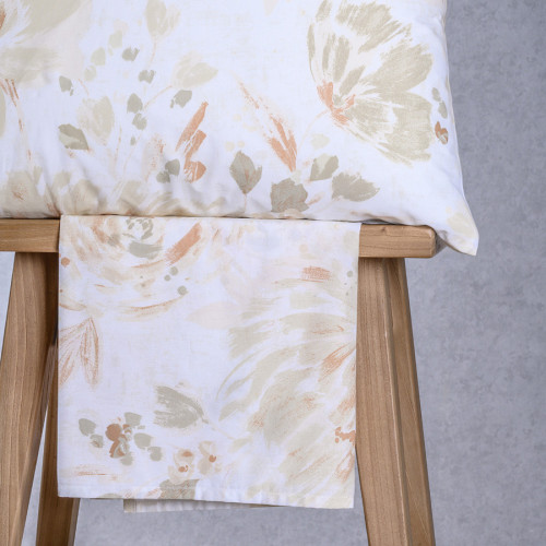 Κατωσέντονο Διπλό (160x200+32) Με Λάστιχο + Μαξιλαροθήκες Melinen Casual Line Mini Anabelle Beige