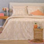 Σετ Σεντόνια Υπέρδιπλα (235x270) Με Λάστιχο Βαμβάκι/Πολυέστερ Melinen Casual Line Kai Beige