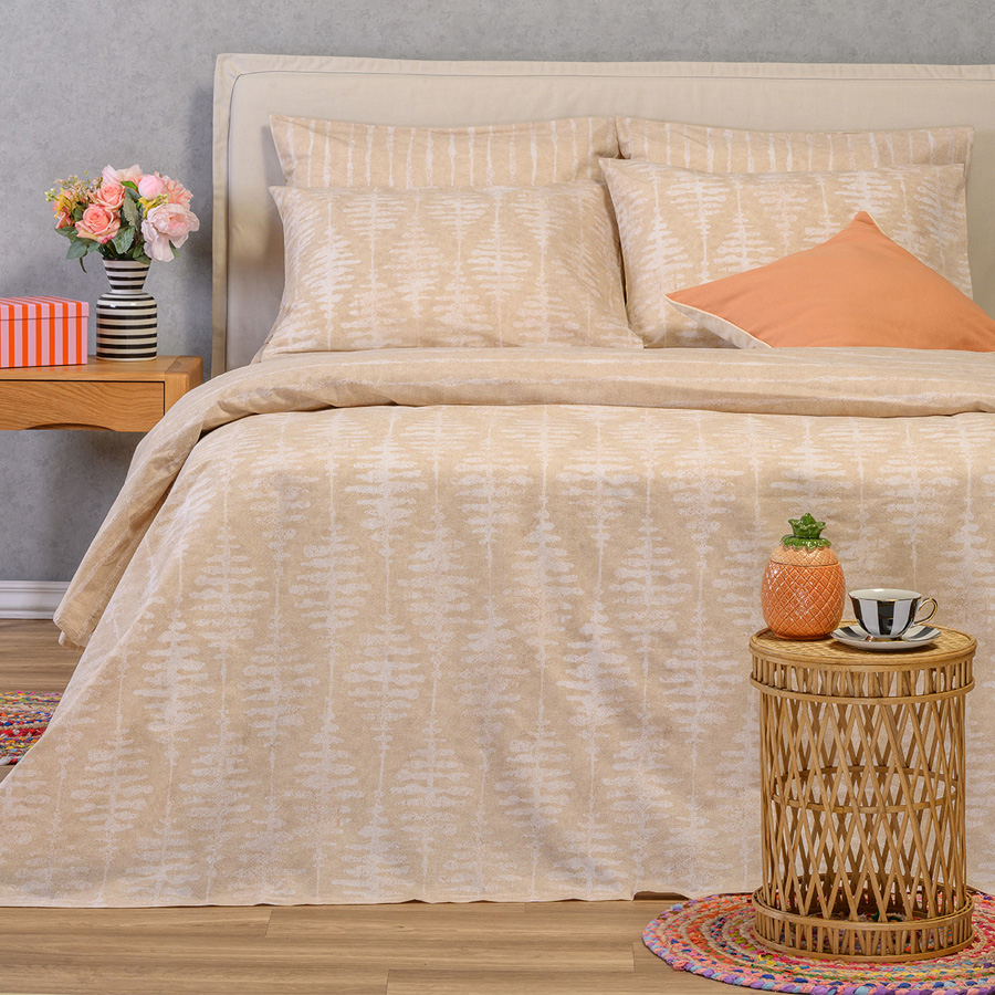 Σετ Σεντόνια Μονά (170x270) Βαμβάκι/Πολυέστερ Melinen Casual Line Kai Beige