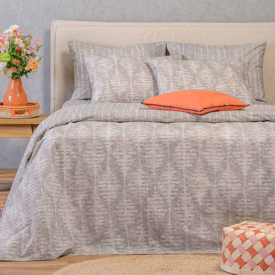 Σετ Σεντόνια Μονά (170x270) Βαμβάκι/Πολυέστερ Melinen Casual Line Kai Grey