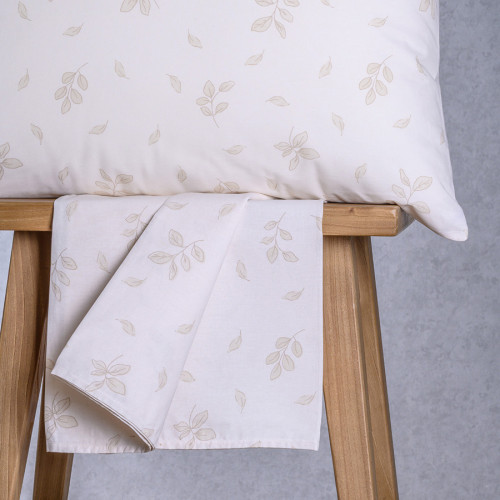 Κατωσέντονο Υπέρδιπλο (180x200+32) Με Λάστιχο + Μαξιλαροθήκες Melinen Casual Line Mini Rea Beige