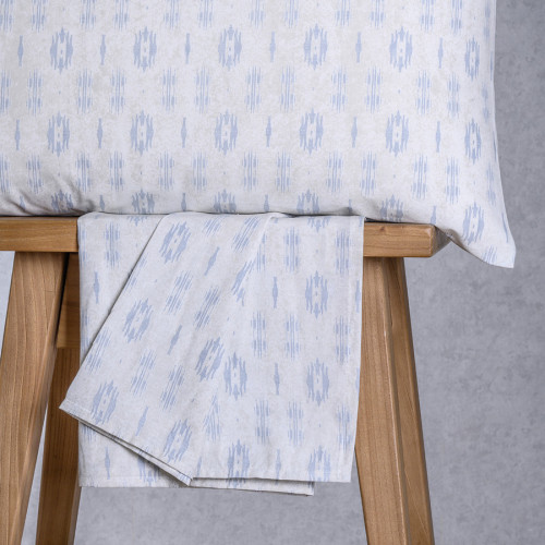 Κατωσέντονο Υπέρδιπλο (180x200+32) Λάστιχο+Μαξιλαροθήκες Melinen Casual Line Mini River Light Grey