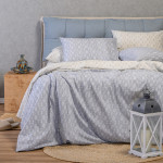 Σετ Σεντόνια Μονά (170x270) Με Λάστιχο Βαμβάκι/Πολυέστερ Melinen Casual Line River Light Grey