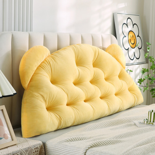 Παιδικό Mαξιλάρι Πλάτης Κρεβατιού | Μαξιλάρι για Κεφαλάρι Kρεβατιού (90x55) Melinen Bear Lemon